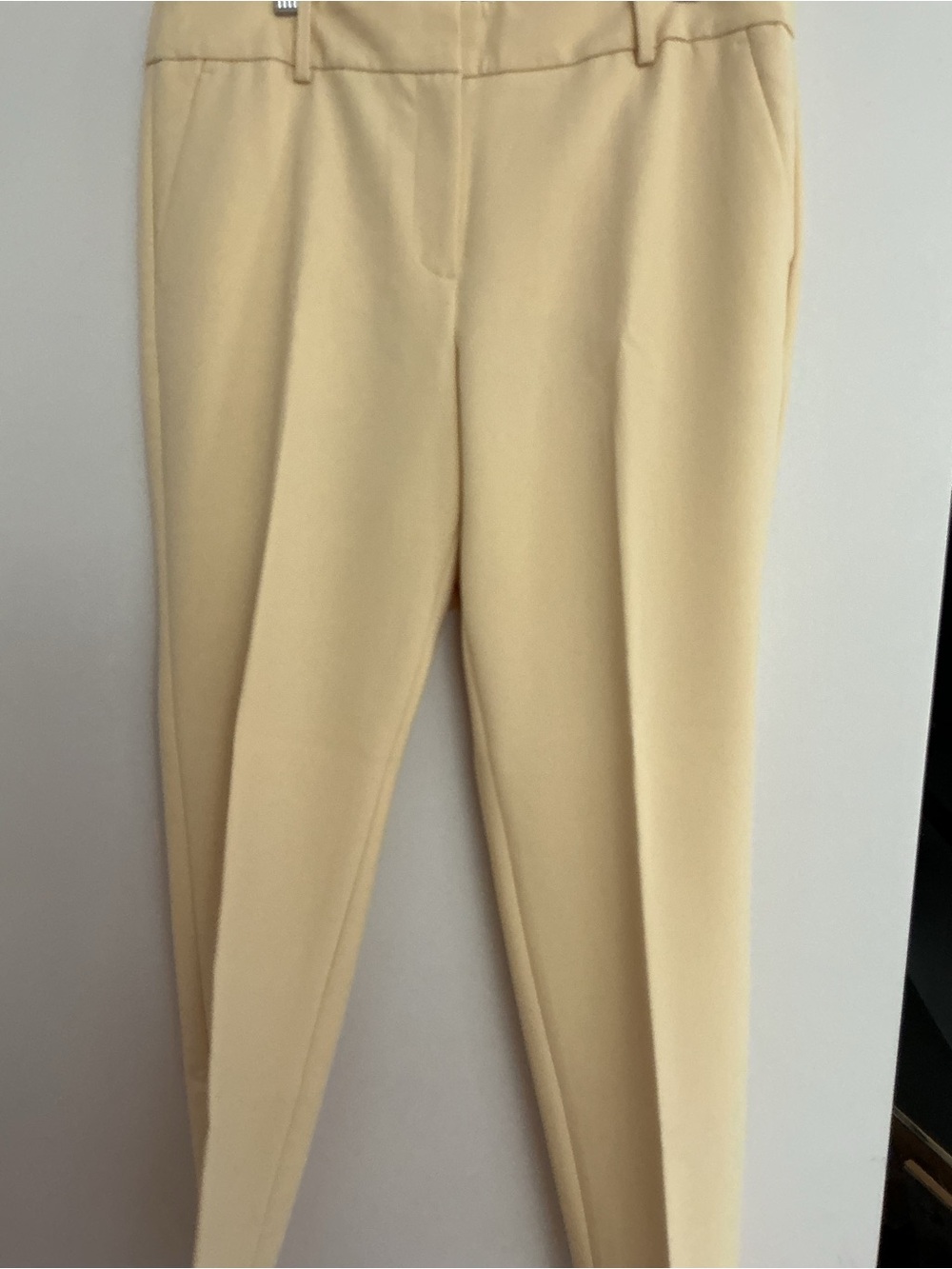 Women's Tailored Straight-Leg Yellow Dress Pants